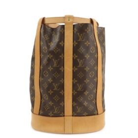Louis Vuitton Monogram Randonnee PM Laundry Bag Brown M42243 Used