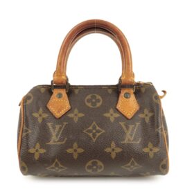 Louis Vuitton Monogram Mini Speedy Hand Bag Brown M41534 Used